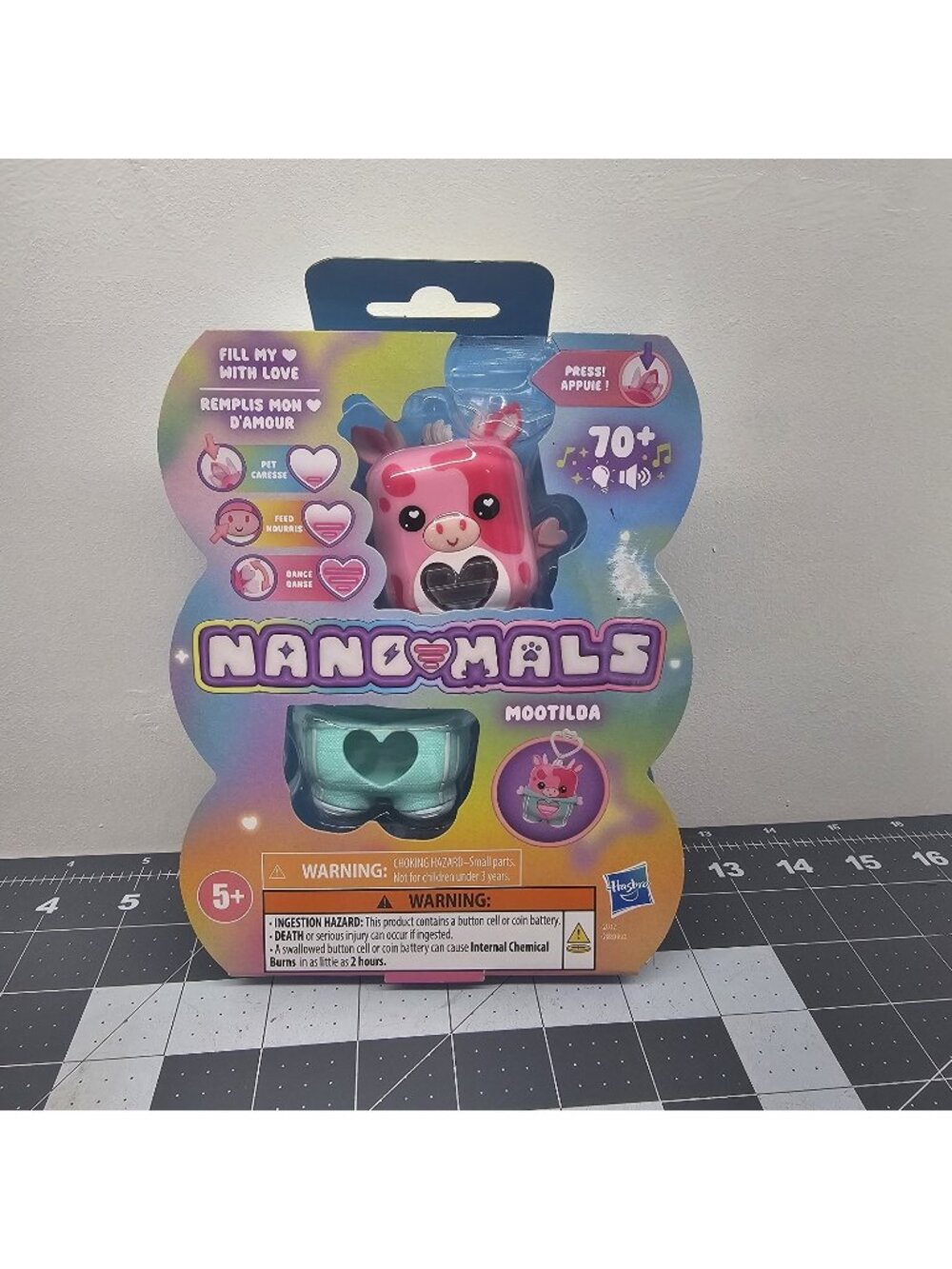 New Sealed Hasbro Nano-Mals Mootilda the Pink Cow Electronic Fidget Pet